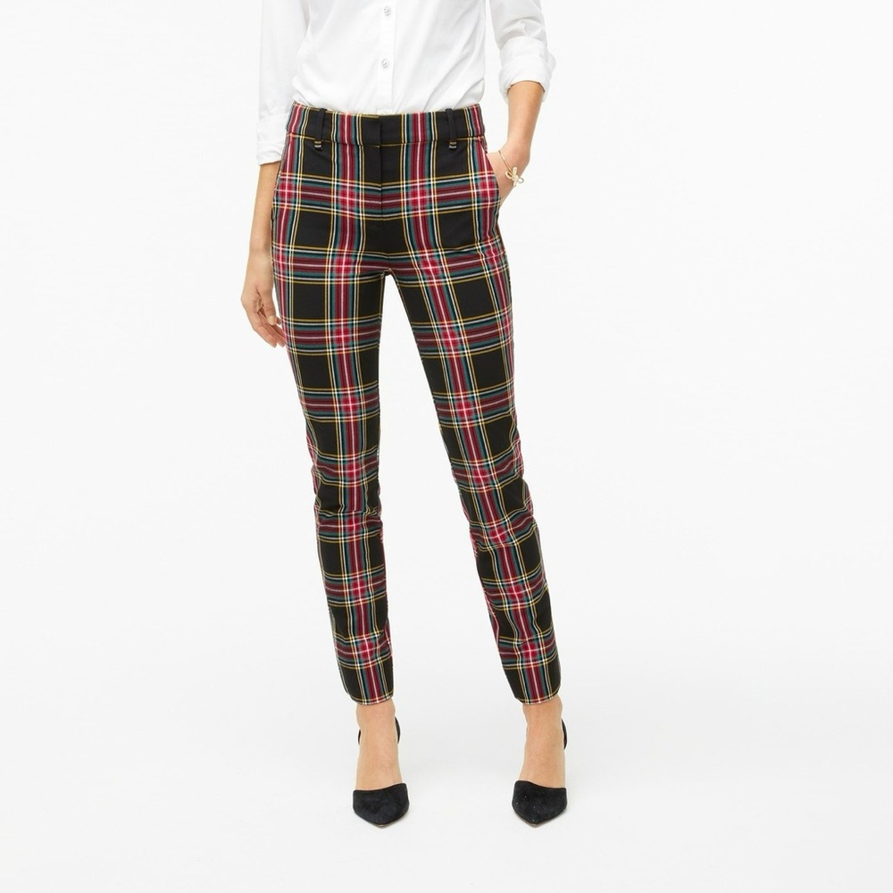 NEW J Crew Full-length Ruby pant in stretch Tartan Plaid Size 00